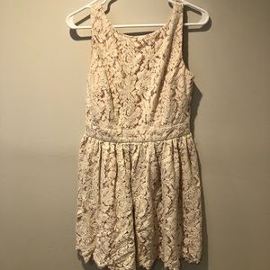 Short Lace and Blush dress